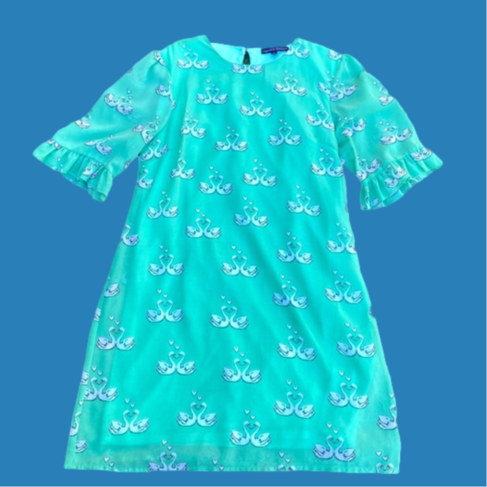 Sugarhill Brighton Sz XL kissing swans dress